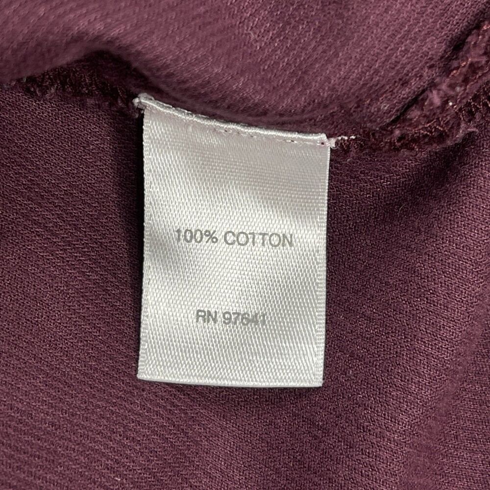J Jill Corduroy Button Front Tunic Top Womens Medium Long Sleeve Cotton Plum - Picture 8 of 9